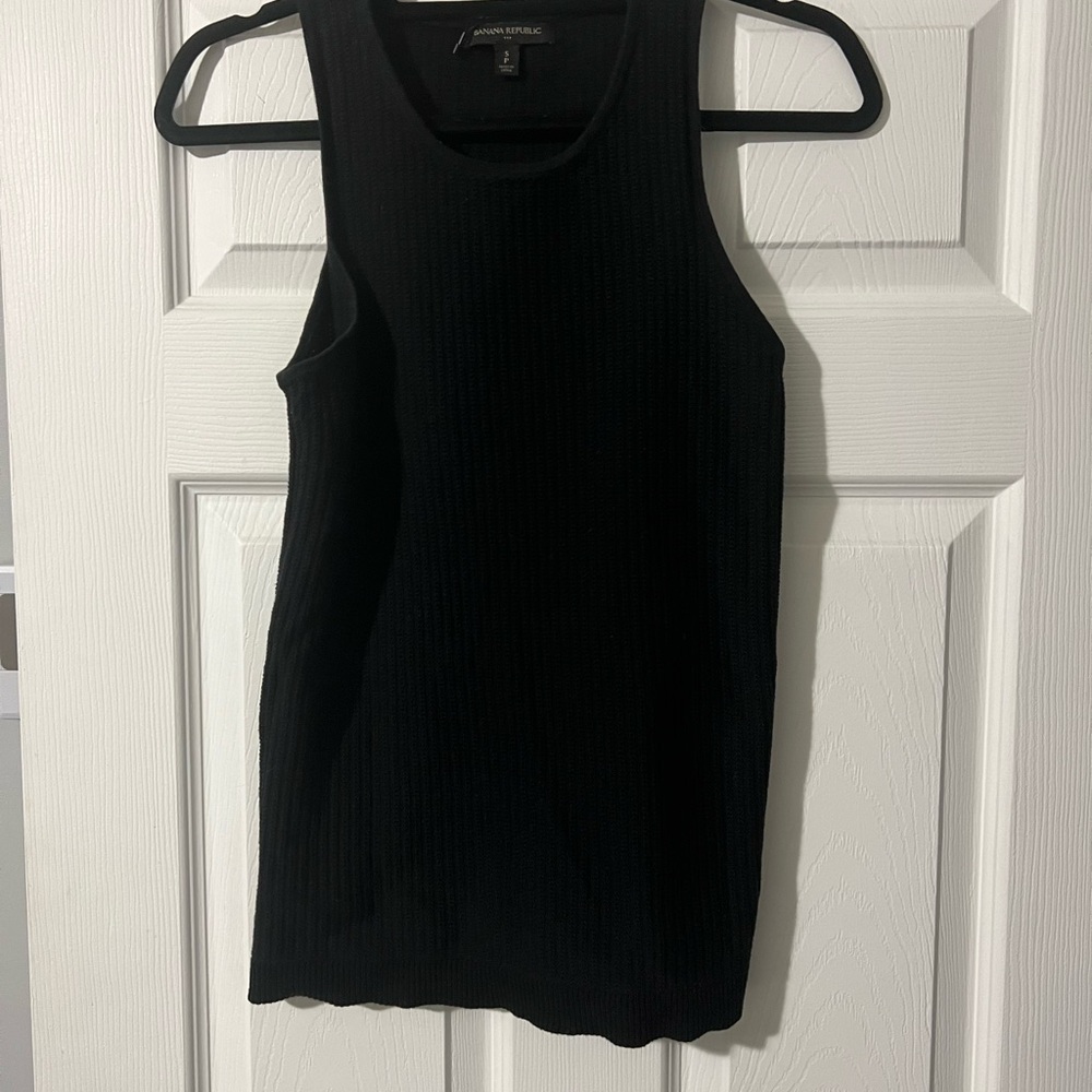 Banana Republic Black Ribbed Tank Top